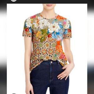 Johnny Was Taylor Leopard Print Tee, Size Medium